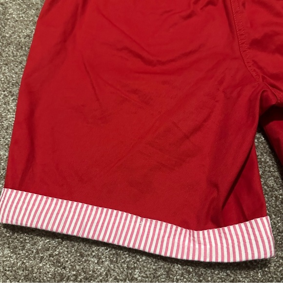 Talbots Red Relaxed Chino Short 7” Seersucker Cuffs Women’s Size 2 Preppy NWOT - Picture 11 of 16